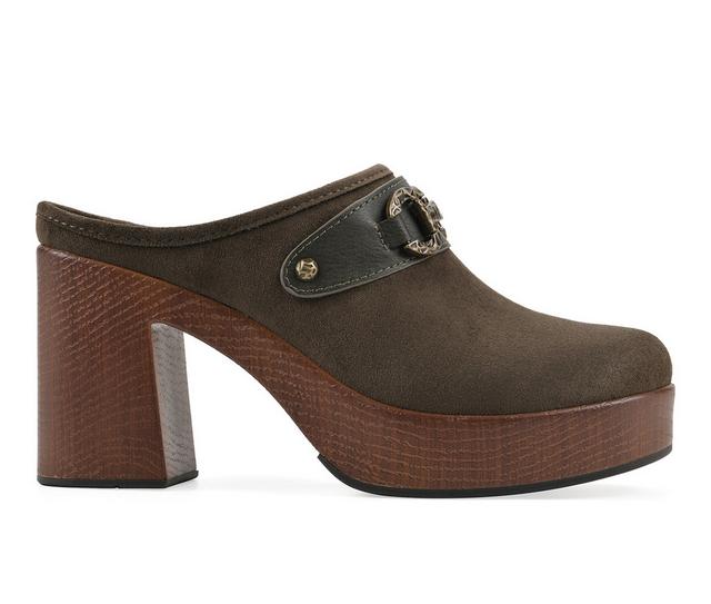 Women's White Mountain Barleys Clogs in Army Multi color