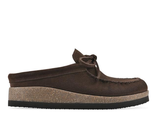 Women's White Mountain Bayhead Clogs in Coco Brown color