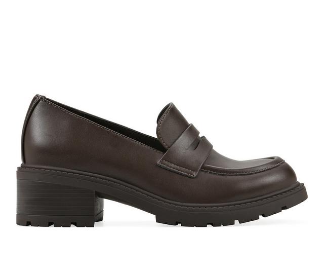 Women's White Mountain Brigetty Loafers in Brown Smooth color