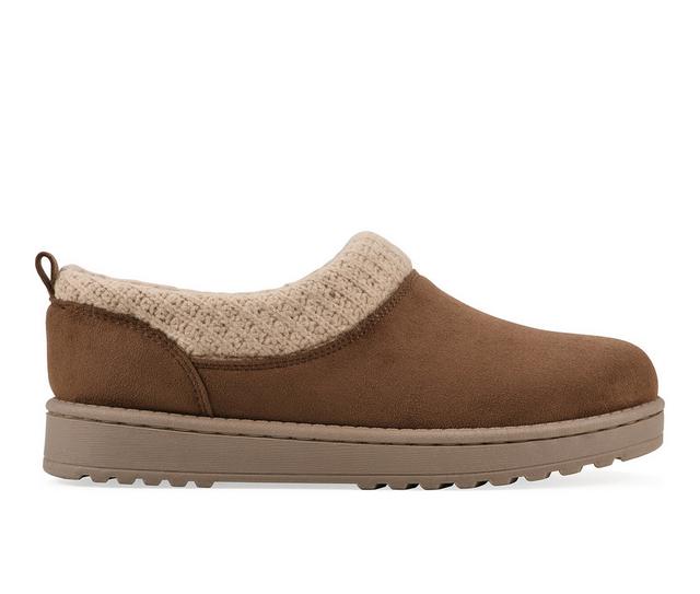 Women's White Mountain Iceboat Clogs in Dark Chestnut color