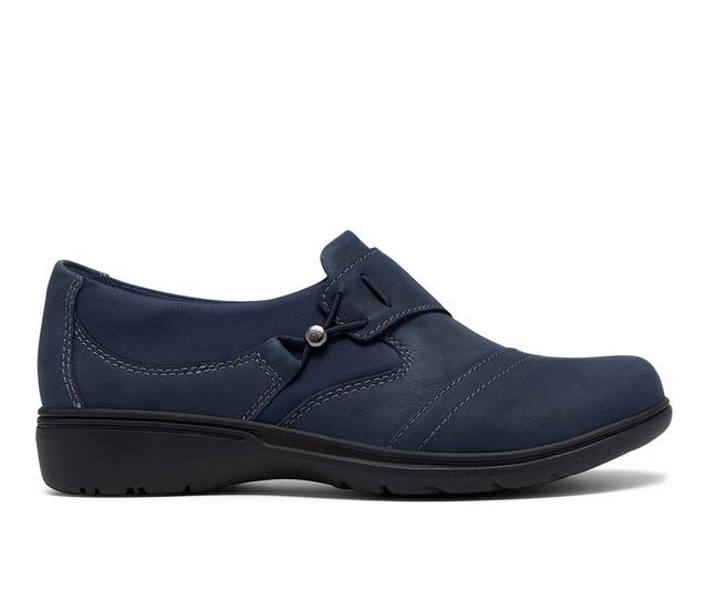 Women's Clarks Carleigh Lily Loafers in Navy color
