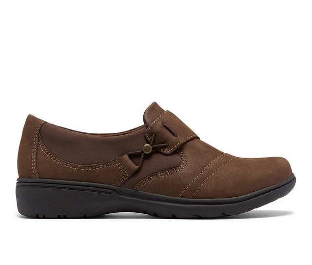 Women's Clarks Carleigh Lily Loafers in Mushroom color
