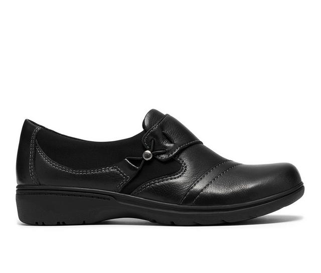Women's Clarks Carleigh Lily Loafers in Black color