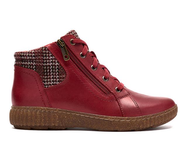 Women's Clarks Caroline Fiana High-Top Sneakers in Red color