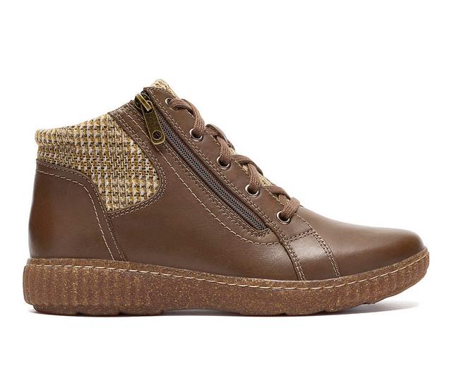 Women's Clarks Caroline Fiana High-Top Sneakers in Mushroom color