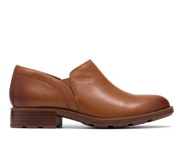 Women's Clarks Adalynn Bay Loafers in Tan color