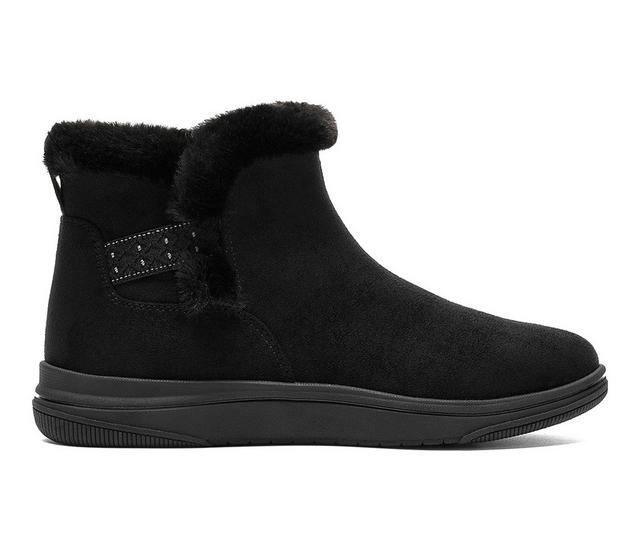 Women's Clarks Breeze Pearl Booties in Black color