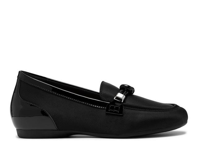 Women's Clarks Cathrynn Jazz Flats in Black Interest color
