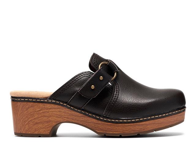 Women's Clarks Paizlee Ali Clogs in Dark Brown color