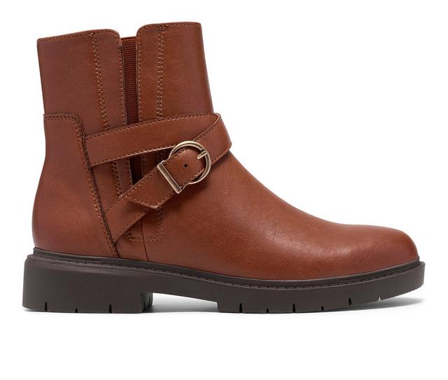 Women's Clarks Westlynn Lux Booties in Cinnamon color