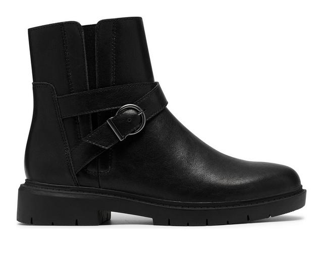 Women's Clarks Westlynn Lux Booties in Black color