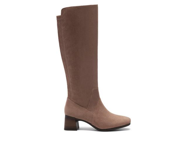 Women's Clarks Marriann Chic Knee High Boots in Pebble color