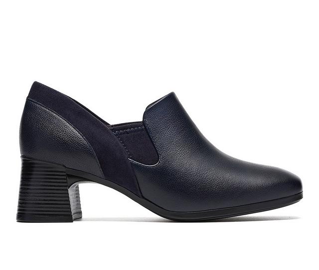 Women's Clarks Marriann Pure Shootie in Navy Combi color