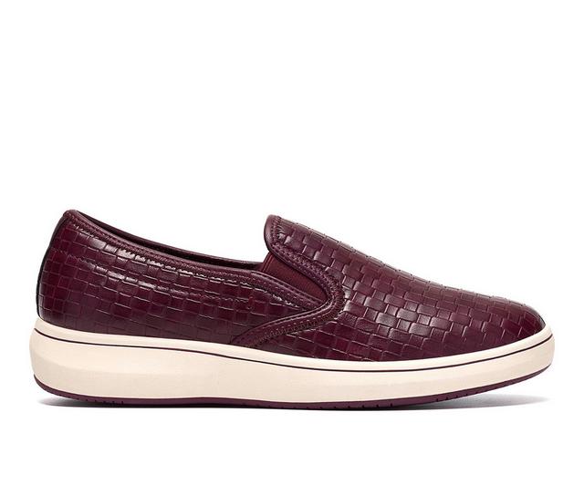 Women's Clarks Breeze Sky Zoe Slip-on Sneakers in Wine Interest color