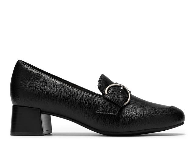 Women's Clarks Iridessa Wishe Heeled Loafers in Black color