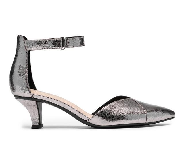 Women's Clarks Kepley Strap Dress Sandals in Pewter Metallic color