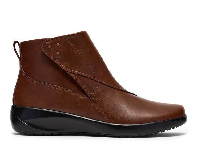 Women's Clarks Katelyn Flow Booties in Dark Grey color