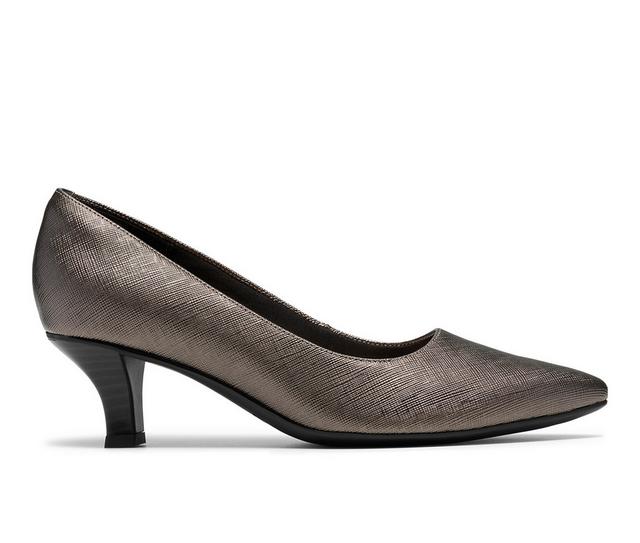 Women's Clarks Kepley Vine Pumps in Pewter Metallic color