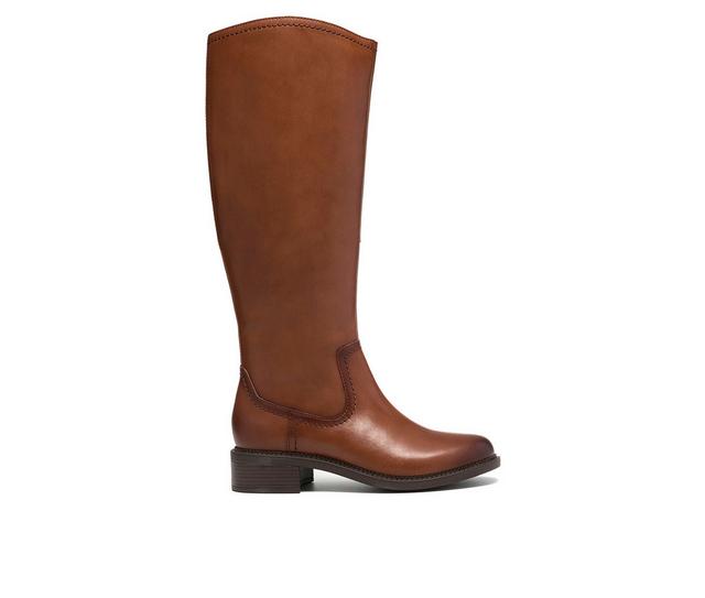 Women's Clarks Maye Ride Knee High Boots in British Tan color