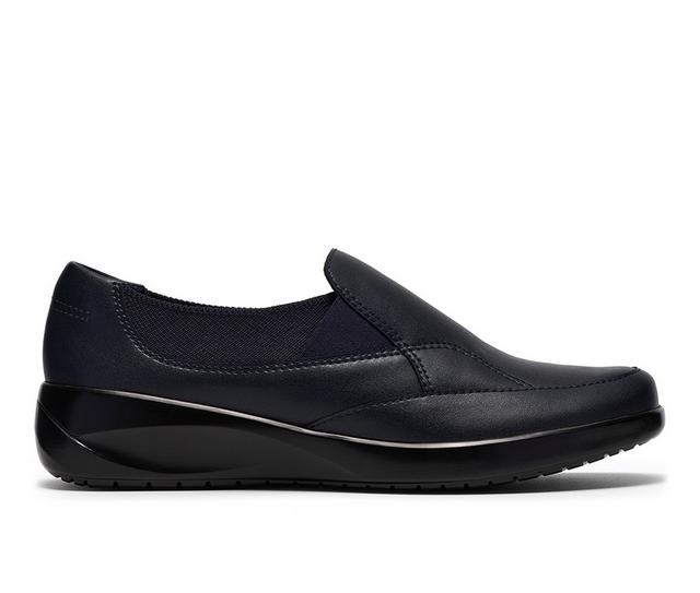Women's Clarks Katelyn Mae Loafers in Navy color