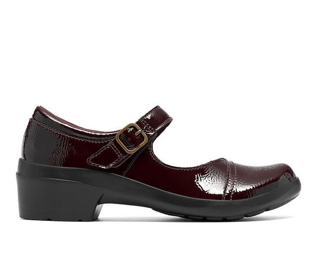 Women's Clarks Angie Jane Mary Janes in Merlot color