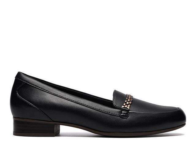 Women's Clarks Juliet Mia Loafers in Navy color