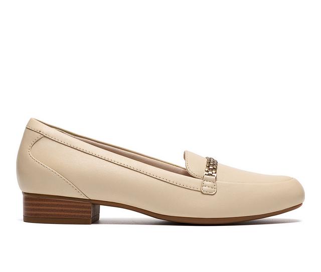 Women's Clarks Juliet Mia Loafers in Cream color