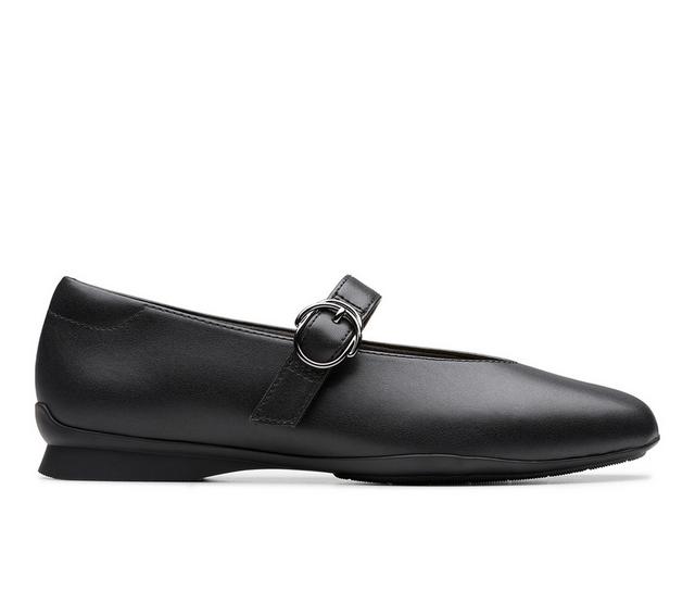 Women's Clarks Jazmynn Iris Flats in Black color