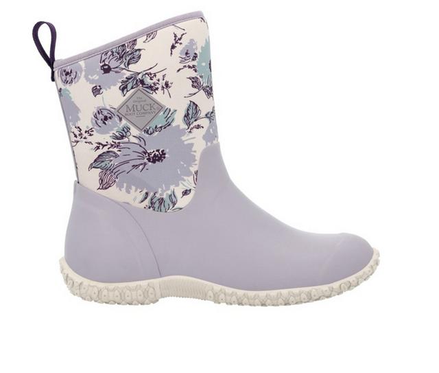 Women's Muck Boots Muckster II Mid Work Boots in Stone Flower color