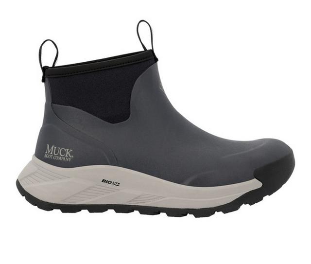 Men's Muck Boots Outmax Ankle Outdoor Work Boots in Black Rock color