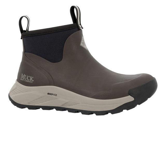 Men's Muck Boots Outmax Ankle Outdoor Work Boots in Coffee Brindle color