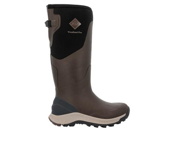 Men's Muck Boots Woodland Pro 17" Outdoor Farm & Ranch Boots in Coffee Brindle color