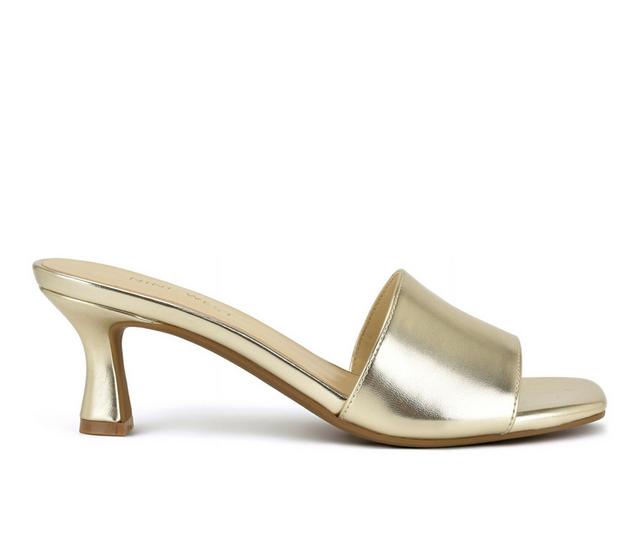 Women's Nine West Akin Dress Sandals in Gold color