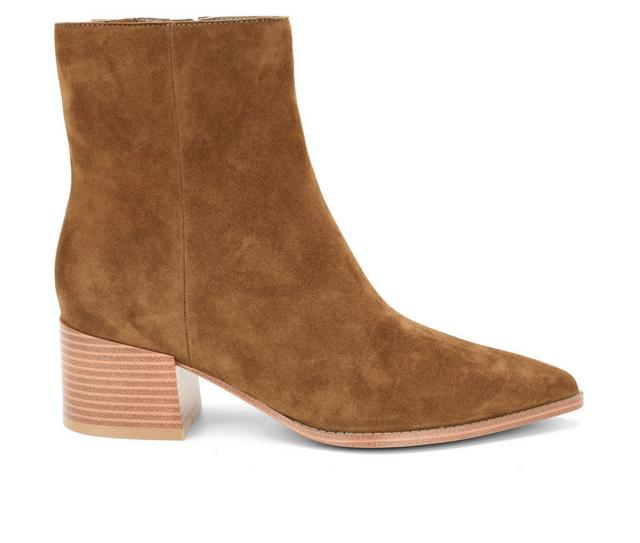 Women's Nine West Becky Booties in Brown color