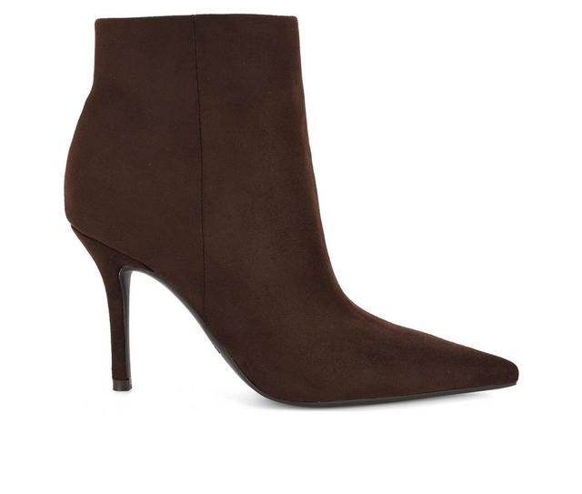 Women's Nine West Gazzy Booties in Dark Brown color