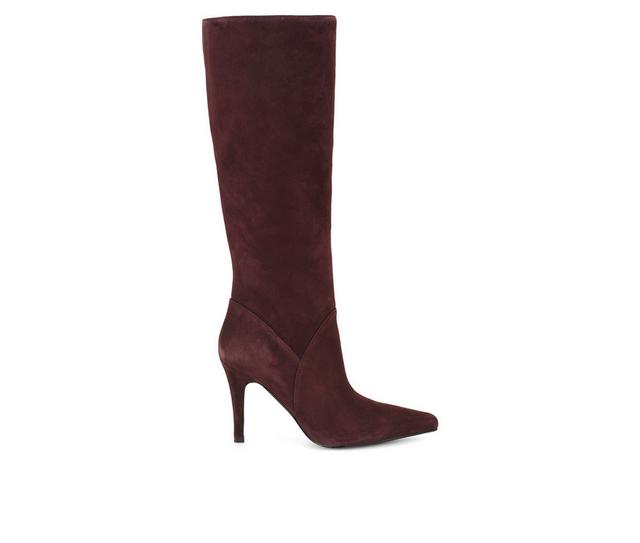 Women's Nine West Korin Knee High Boots in Dark Red color