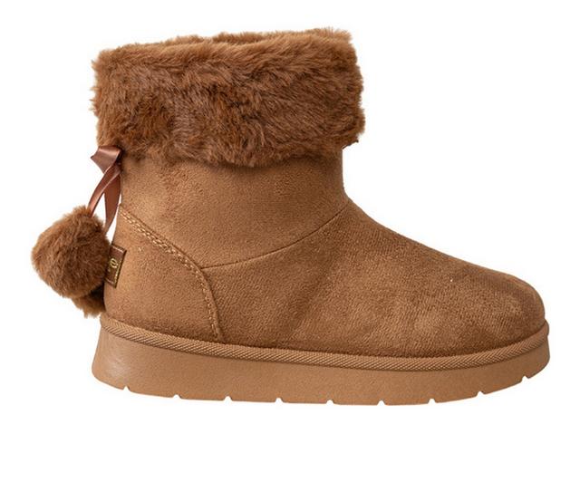 Girls' Bebe Little Kid Bex Cozy Boots in Cognac color
