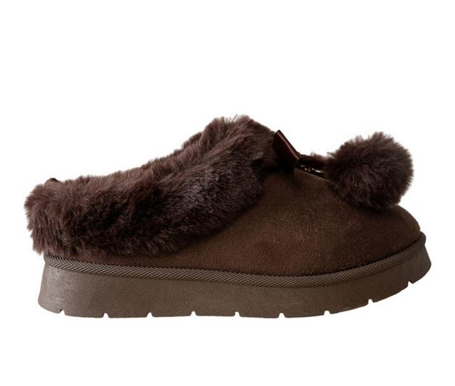 Bebe Little Kid Remi Slippers in Chocolate color