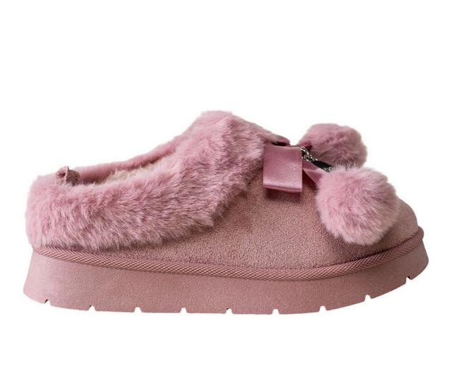 Bebe Little Kid Remi Slippers in Dark Mauve color
