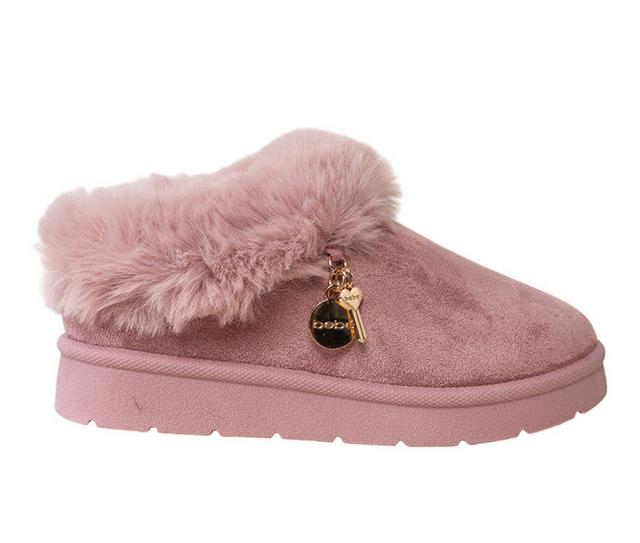 Bebe Little Kid Nova Slippers in Dark Mauve color