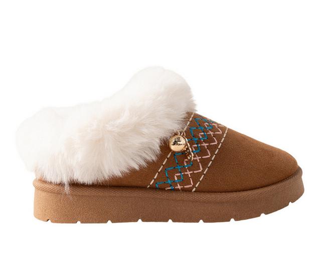 Bebe Little Kid Emma II Slippers in Cognac color