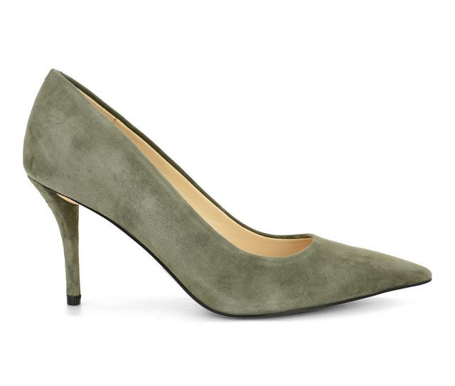Women's Nine West Merran Pumps in Dark Green color