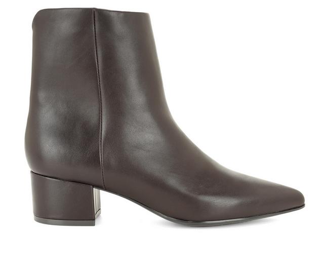 Women's Nine West Miriah Booties in Dark Brown color
