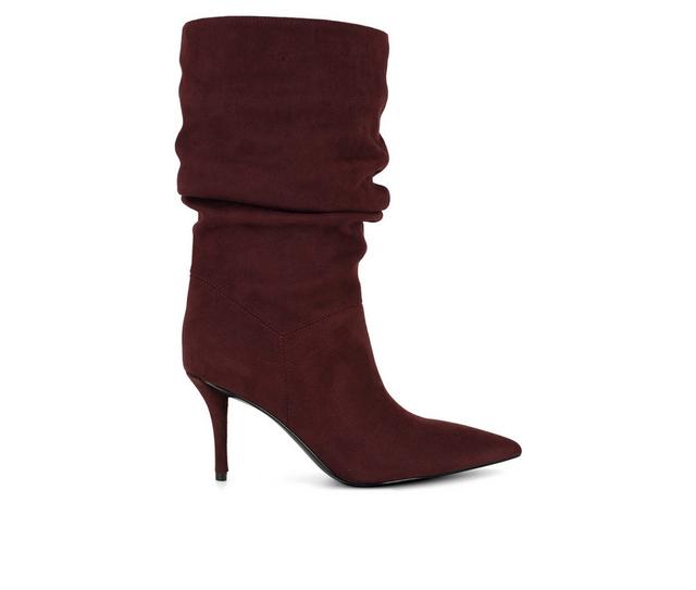 Women's Nine West Murto Heeled Boots in Dark Red color