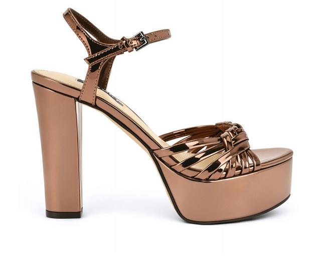 Women's Nine West Nayya Platform Sandals in Bronze color