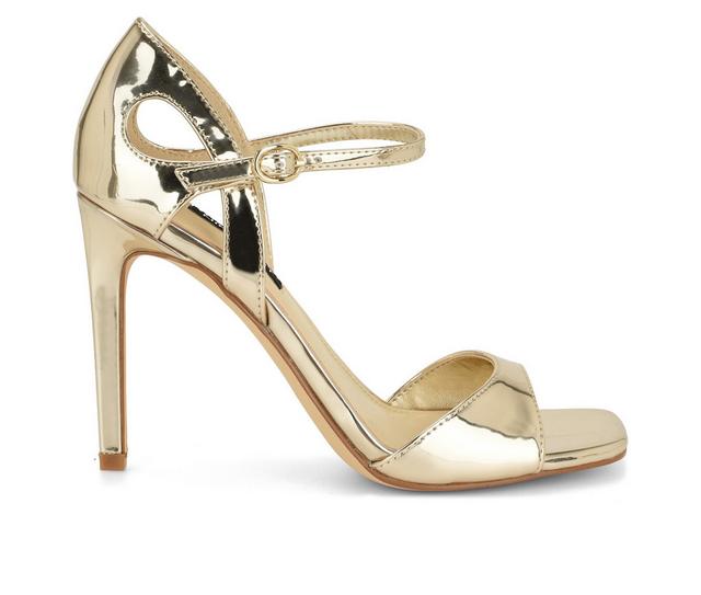 Women's Nine West Paddie Dress Sandals in Gold color