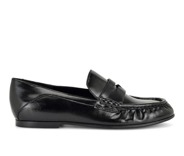 Women's Nine West Rasco Loafers in Black Patent color