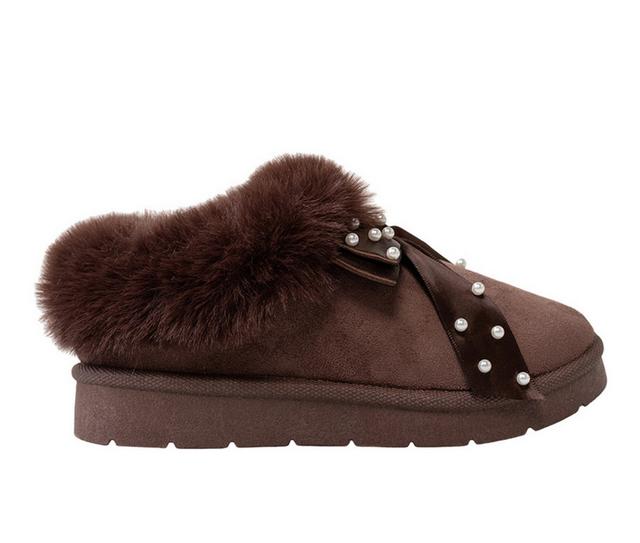 Bebe Little Kid Nora Clog Slippers in Chocolate color