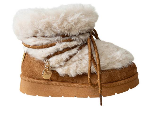 Girls' Bebe Little Kid Ruby Cozy Boots in Cognac color