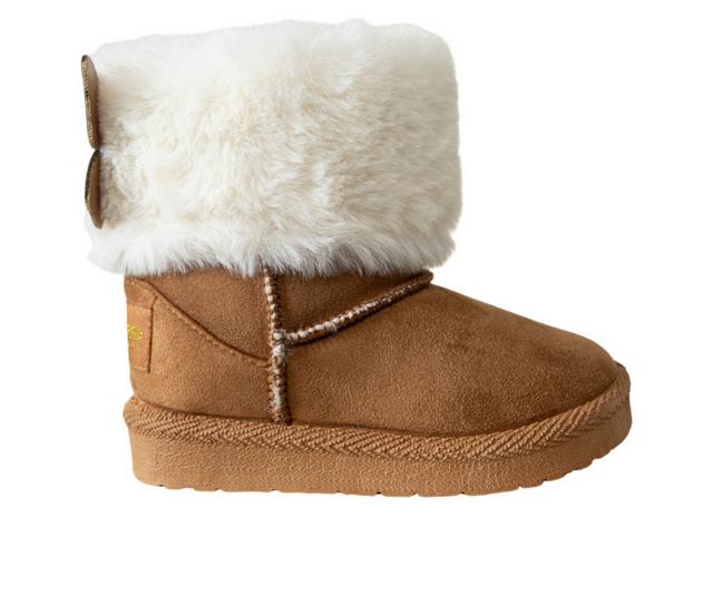 Girls' Bebe Toddler Zoe Cozy Boots in Cognac color